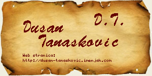 Dušan Tanasković vizit kartica